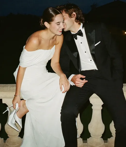 Balcony at night at a wedding, shot by a guest